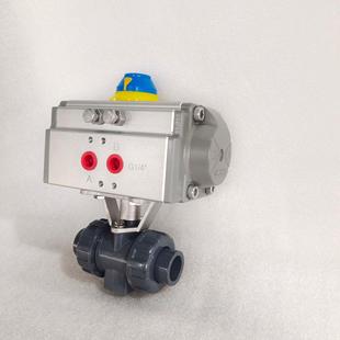 气动塑料切断球阀塑料球阀切断阀气动执行器球阀