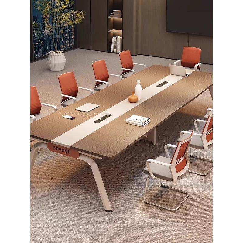 大型办公会议桌长桌现代简约会议室桌椅组合长条桌洽谈员工培训桌