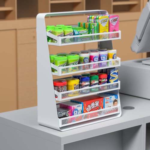 台面零食吧台货架小货架展示架收银柜台口香糖架子超市便利店置物