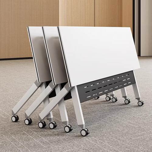 折叠会议桌可移动折叠拼接折叠培训桌椅组合酒店会议室长条桌带轮