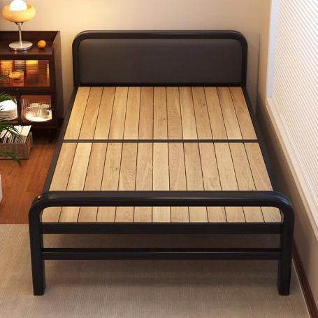 006折叠床单人床实木简易床家用午休成人午睡加固铁架双人小床