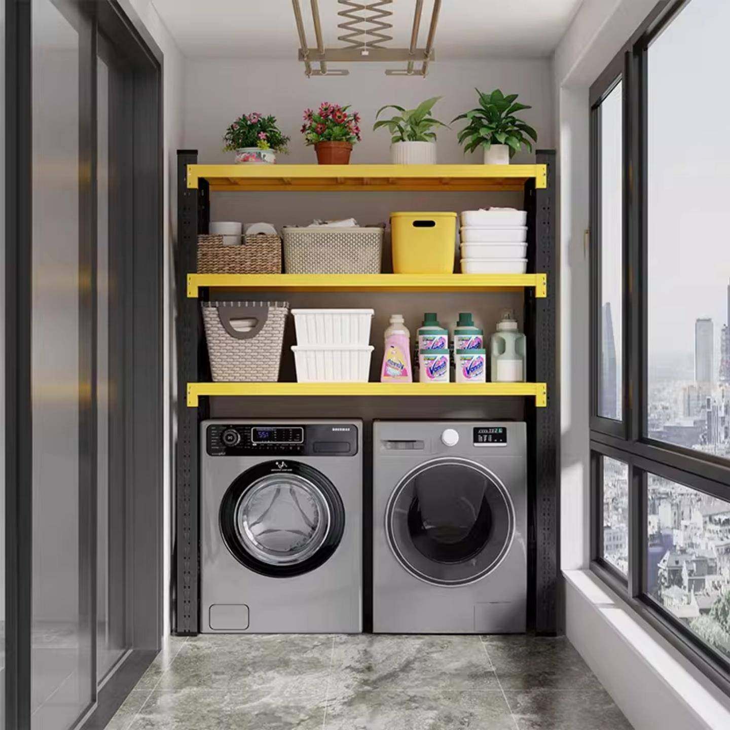 置物架下空式洗衣机上方架子客厅阳台储物高脚架货架行李箱收纳架