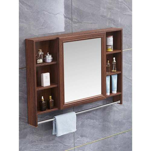 浴室镜柜简约挂墙式镜箱收纳分层架洗手间梳妆防水镜子卫生间