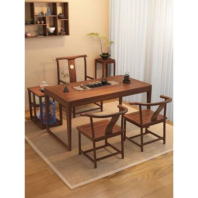 阳台实木茶桌椅组合新中式小户型家用客厅禅意干泡茶台办公室茶几