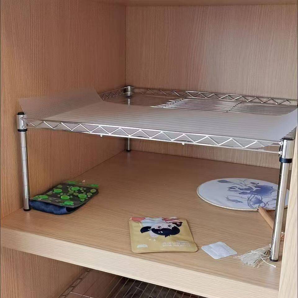 厨房置物架一层微波炉收纳台面架整体橱柜分层衣柜隔层取暖器烘烤