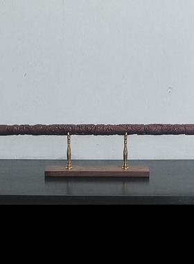 摆件支架圆棒盘龙棍如意棒画卷柱形艺术工艺品桌面摆设展示架托架