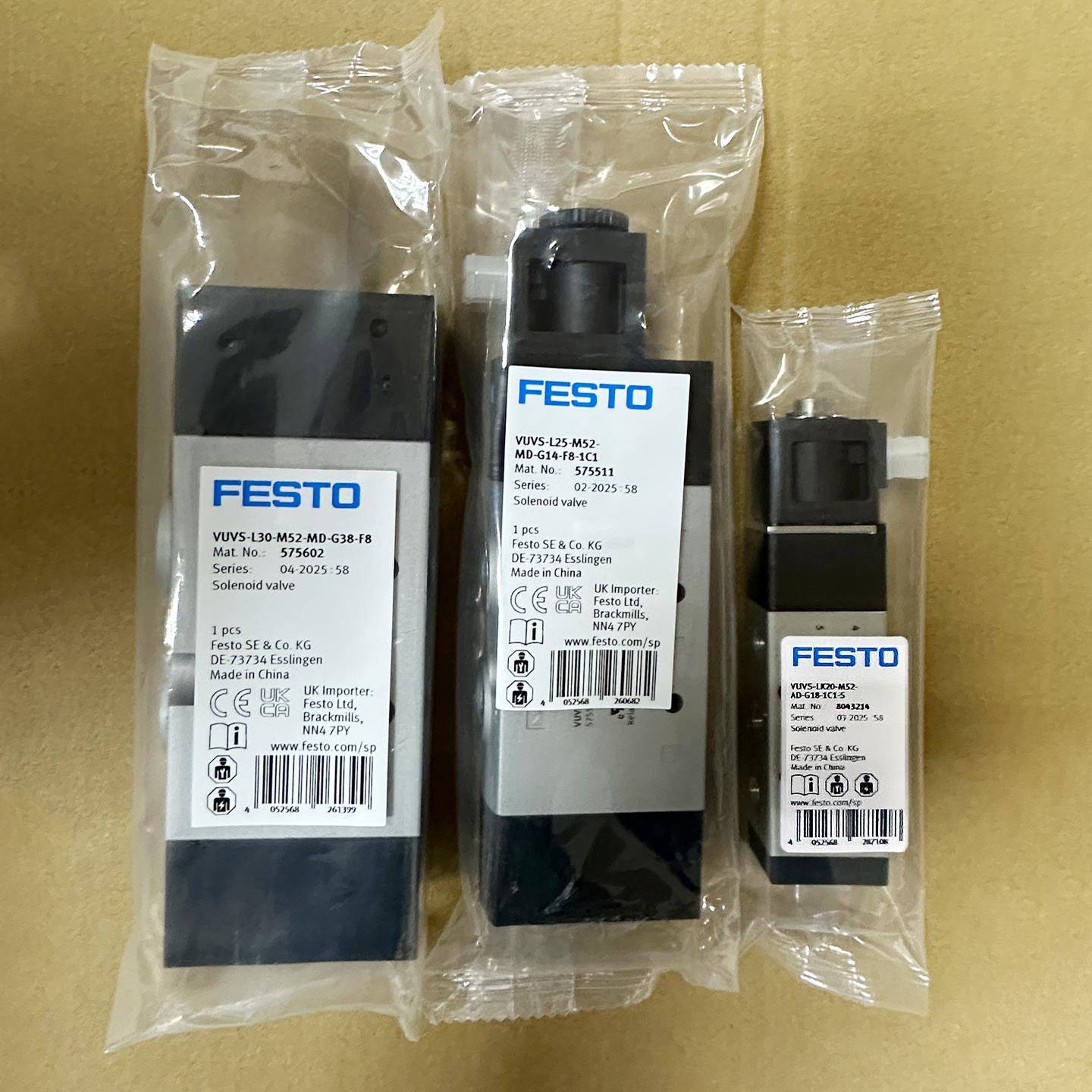 FESTO原装正品特价电磁阀VUVS系列-L20-L25-L30-LK25-LK30-LT20