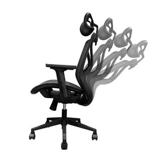 职员会议椅2D扶手升降办公椅舒适护腰人体工学椅字透气黑色网椅