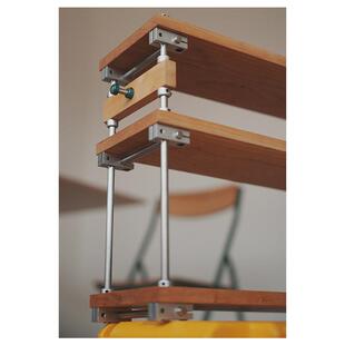 蓝伽木作光轴桌面置物架咖啡角杯收纳层架樱桃木黑胡桃木茶具杯子