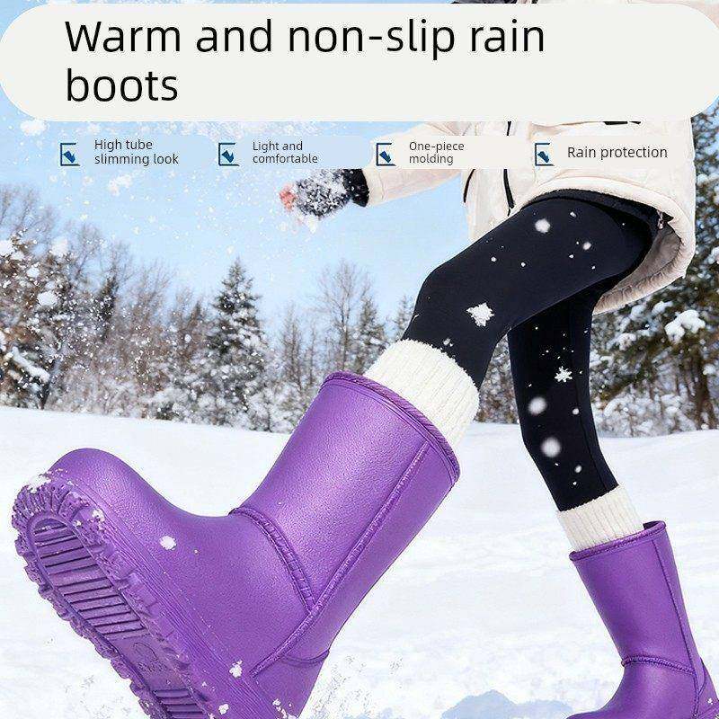 雨鞋女加绒防滑水鞋加厚保暖防水棉雨靴男冬季水靴一体绒厚底棉鞋,居家日用,雨鞋/雨靴,淘宝优惠券,粉丝福利购,淘宝优惠卷