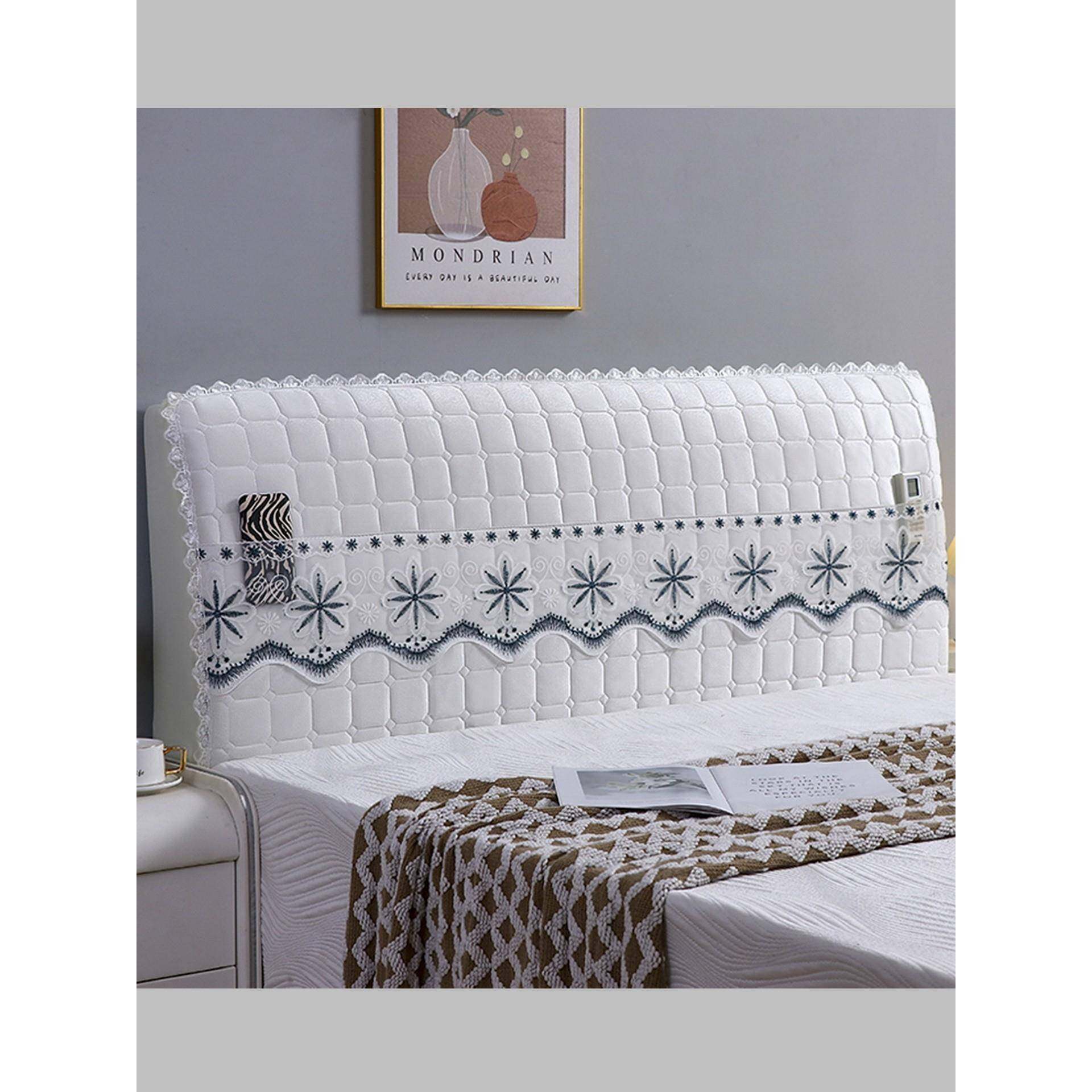 绒布加厚夹棉全包床头罩弹力软包布艺床头套罩中式木板靠垫防尘罩,居家布艺,床头罩,淘宝优惠券,粉丝福利购,淘宝优惠卷