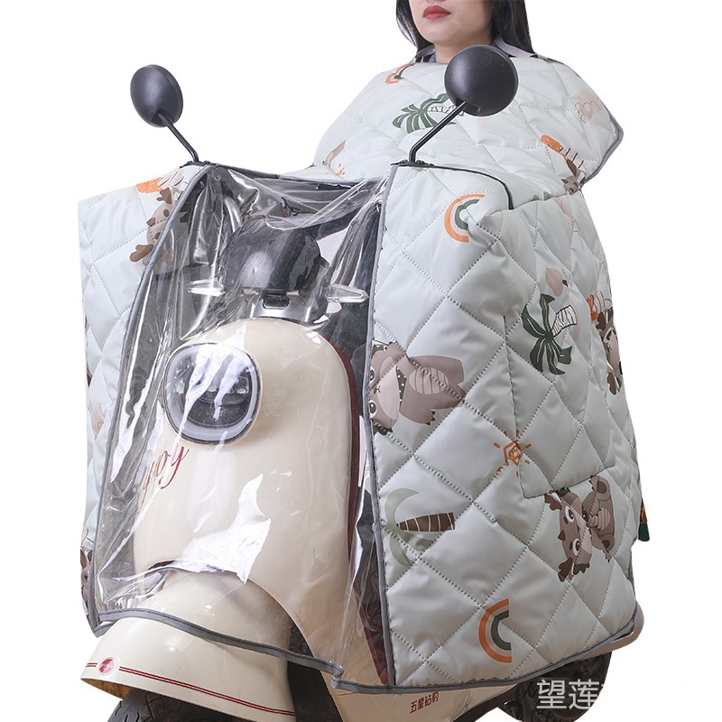 斗篷式挡风被电动车春秋四季双面防水保暖通用V加厚大防风电摩