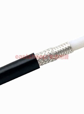 东方旭普 黑色RG142双屏蔽镀银线缆 PVC护套 柔软型 DC-6G