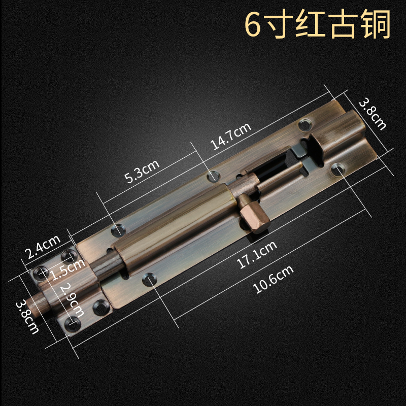 加厚不锈钢门锁扣老式门闩卡扣卫生间防盗反锁扣简易X门扣门栓插