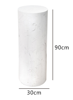 圆柱型圆型玄关落地大理石工艺品C摆件基座酒店会所雕塑展示底座