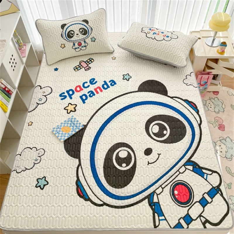 A类大版数码印花凉感p丝乳胶凉席可水洗折叠家用学生宿舍空调软席