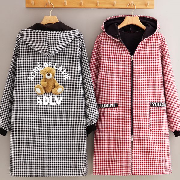 加绒加厚罩衣女新款长袖围裙家用厨房防水防油外穿工作服大人围腰