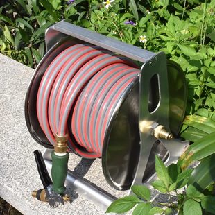 水管收纳架卷管器挂墙收管神器水管车5分家用户外 不锈钢浇花洗车