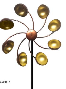 田园铁艺多色花园插件旋转风车园艺庭院别墅装饰户外风车插件