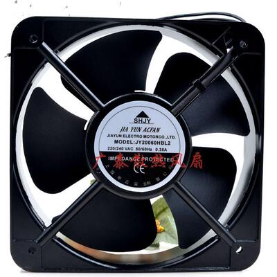 全新 SHJY JIA YUN ACFAN JY20060HBL2 220V滚珠铝框交流风机20CM