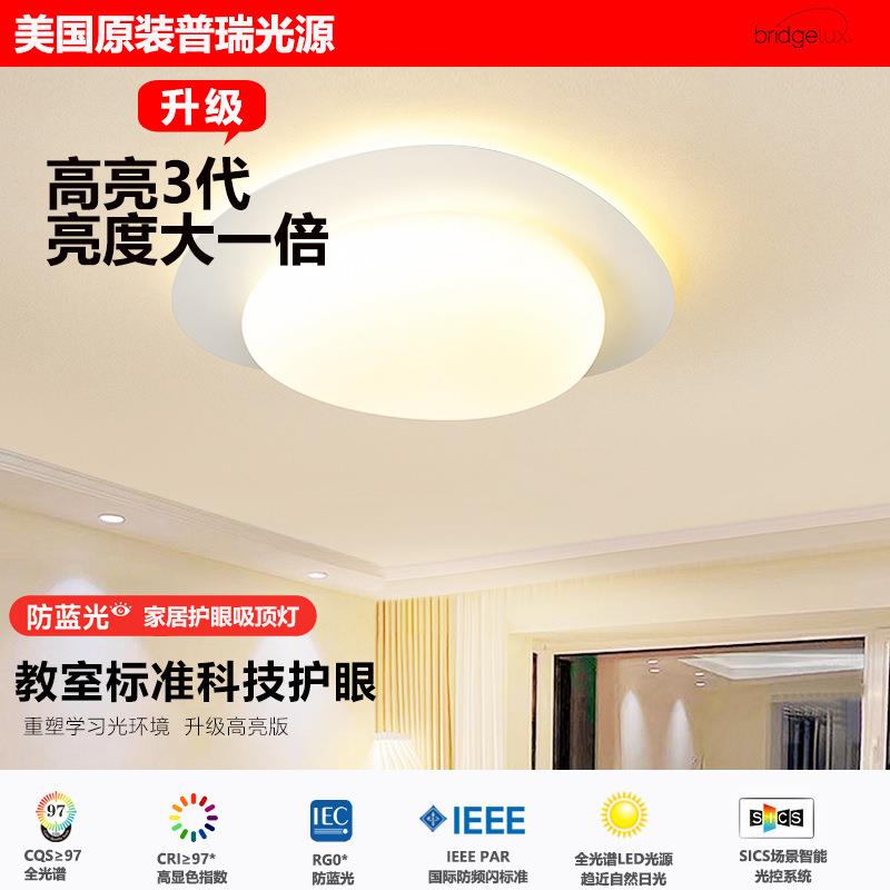 鹅卵石卧室灯简约现代吸顶灯北欧主卧温馨房间灯2023年新款灯具