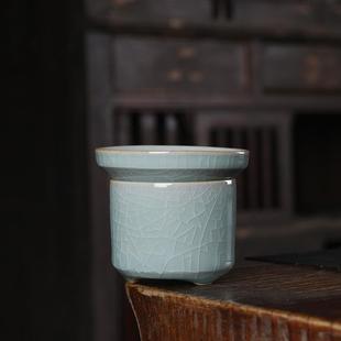 青瓷茶漏茶滤冰裂过滤器功夫茶具零配件泡茶器陶瓷茶道茶叶过滤网