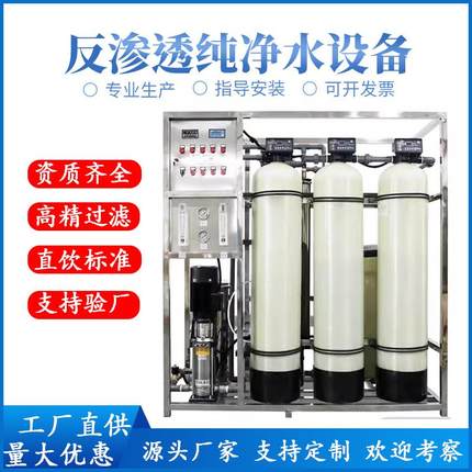 大型反渗透水处理设备工业净水器商用超纯水直饮水机大流量去离子