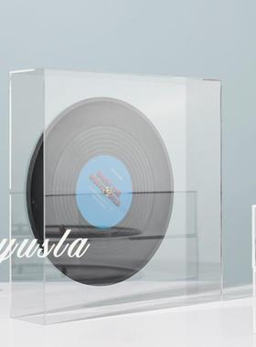 复古简约电视柜酒柜摆件黑胶唱片书房餐边柜酒店客厅样板间装饰品