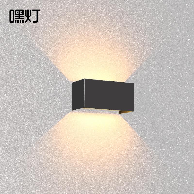 户外壁灯防水现代简约客厅超亮led调光上下双头室外楼梯过道阳台