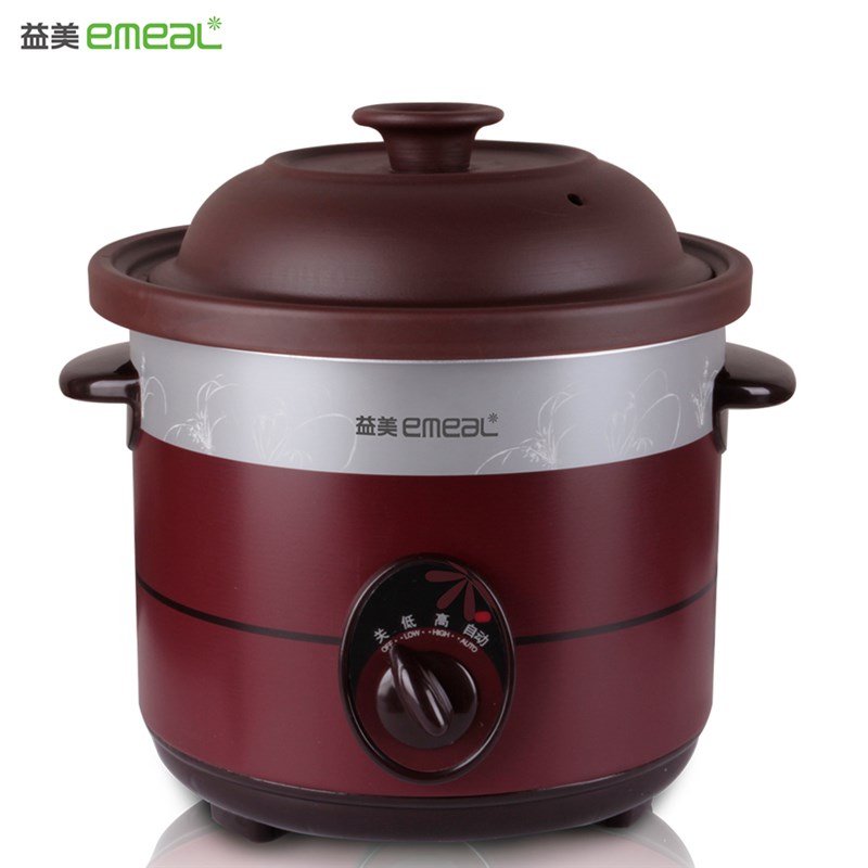益美 YM-E15B黑纱电炖锅陶瓷养生插电砂锅宝宝煮粥煲汤锅1-6L