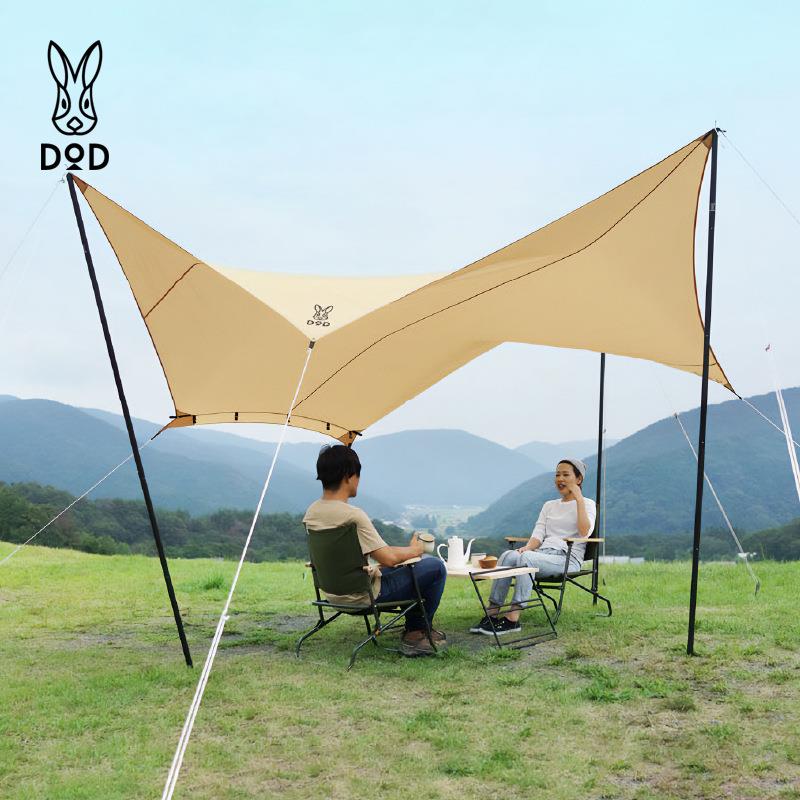 DOD天幕帐篷户外野营便携防晒防雨精致露营遮阳棚六角天幕TT5-655