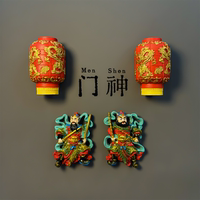 Ciqujia! Chinese traditional culture door dragon pattern lantern decoration, hand-painted magnetic fridge magnets thumbnail 6