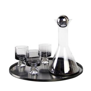 欧式 创意家用水晶玻璃烟灰色醒酒器红酒装 饰酒瓶酒具摆件酒壶套装