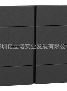 NX酒店开关面板C2E616401_MB_C1B境悦系列黑色磨光8键智能面板
