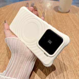 C家壳波漾磁吸液态硅胶适用小米15/14手机壳13奶黄色oppoFindx8亲肤软糯防滑耐脏四角加厚防摔X8pro高级感女