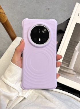 C家壳波漾磁吸液态硅胶适用华为mate60手机壳mate70奶黄色Pura70亲肤软糯防滑耐脏四角加厚防摔P70高级感女