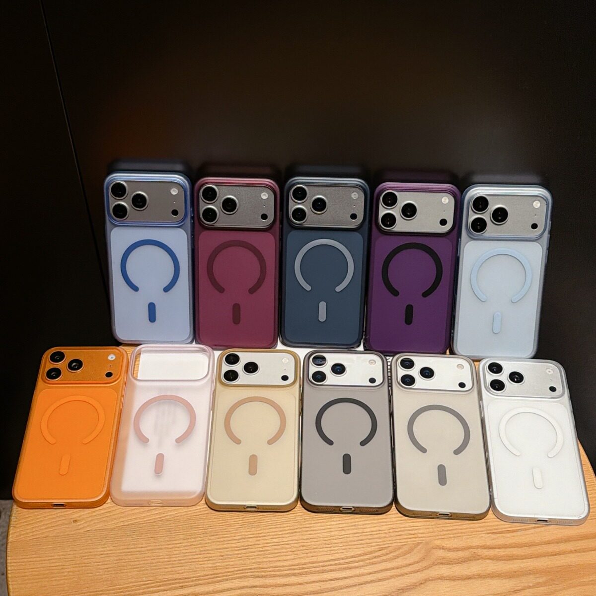 新款冰雾磨砂肤感透明磁吸壳适用苹果17promax手机壳iPhone16pro外壳iPhone18磁吸16e简约Air冰雾PC硬壳耐脏