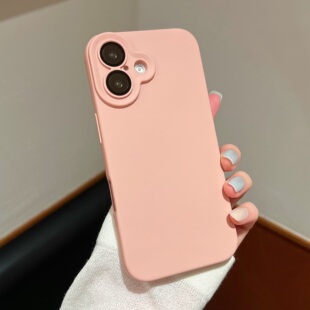ins高级纯色仿液态壳适用苹果16promax手机壳iPhone15简约防摔14硅胶13纯色情侣15pro自带镜头膜16全包软壳
