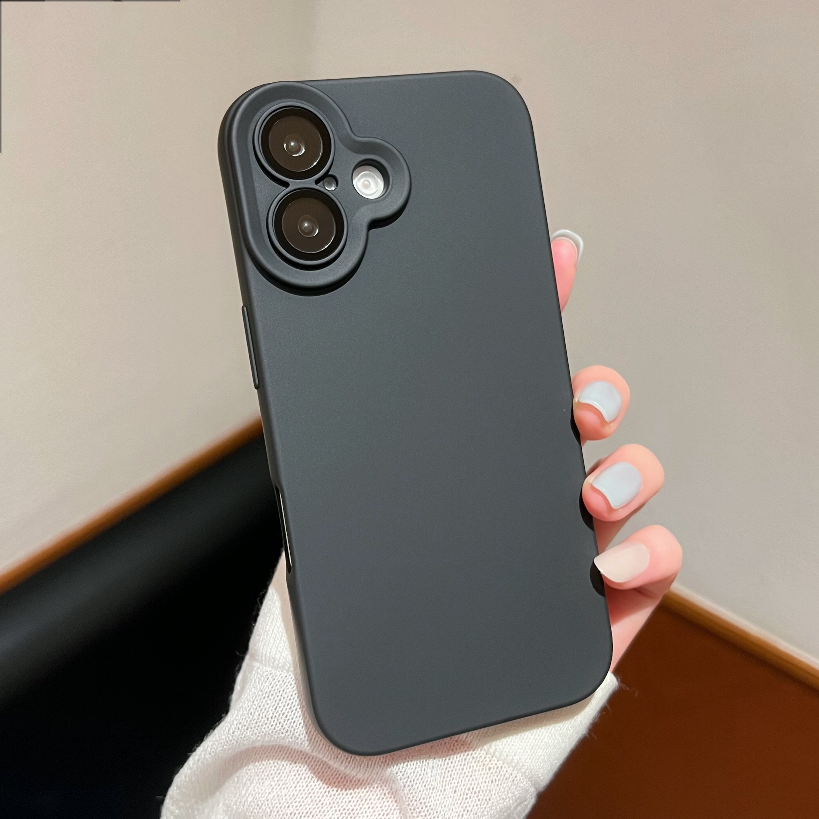 ins高级纯色仿液态壳适用苹果16promax手机壳iPhone15简约防摔14硅胶13纯色情侣15pro自带镜头膜16全包软壳