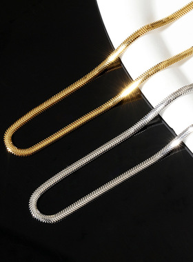 项链925纯银意大利蛇骨链锁骨链女高级感小众气质ins