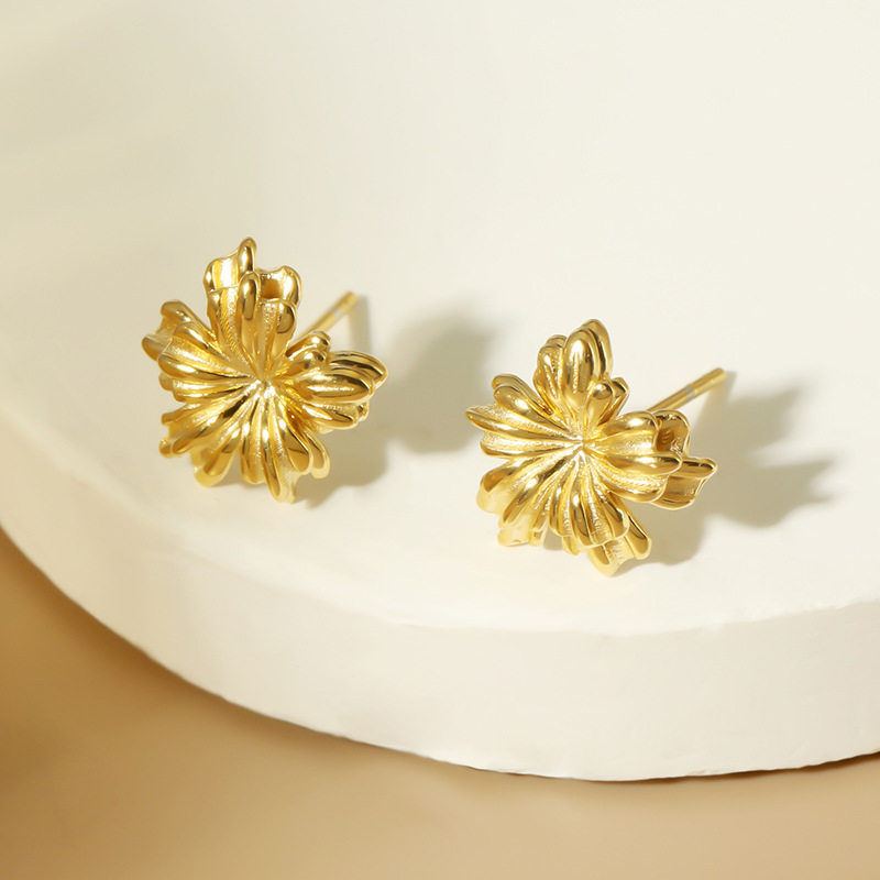 925纯银耳钉双层花朵设计独特耳环高级感女轻奢耳饰韩版时尚,饰品/流行首饰/时尚饰品新,耳钉,淘宝优惠券,粉丝福利购,淘宝优惠卷