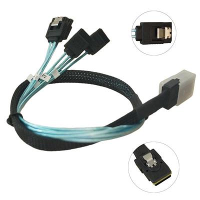 1分4阵列卡Mini SAS线SFF8087-4SATA3背板主板一转四硬盘数据线6G