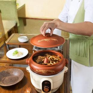 云南电汽锅鸡商用气锅砂锅炖盅蒸盘家用盗汗无水蒸汽锅汤专用套装