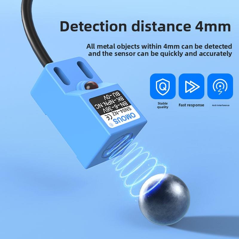 金属传感器Sn04-N接近开关三线制Npn常开直流6V限幅器传感器24V