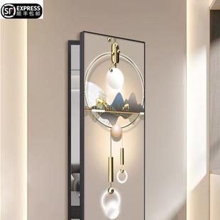 现代轻奢隐形全身镜装饰画暗隐藏式遮挡穿衣镜壁画翻开门式镜子画