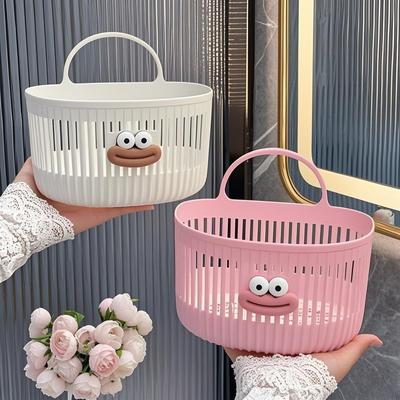 浴室收纳篮化妆室免打孔置物架壁挂式沥水篮废弃洗脸巾收纳盒