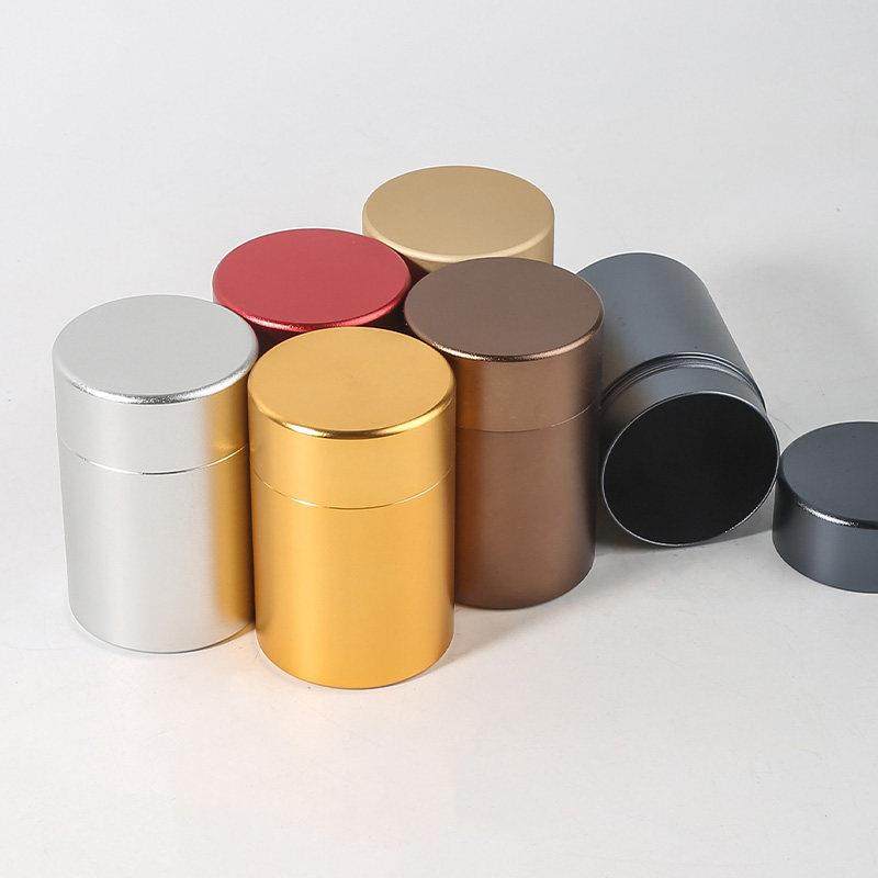 金属罐纯色简约便携小号小茶罐便携户外密封罐茶饼罐收纳罐储物罐,餐饮具,茶叶罐,淘宝优惠券,粉丝福利购,淘宝优惠卷