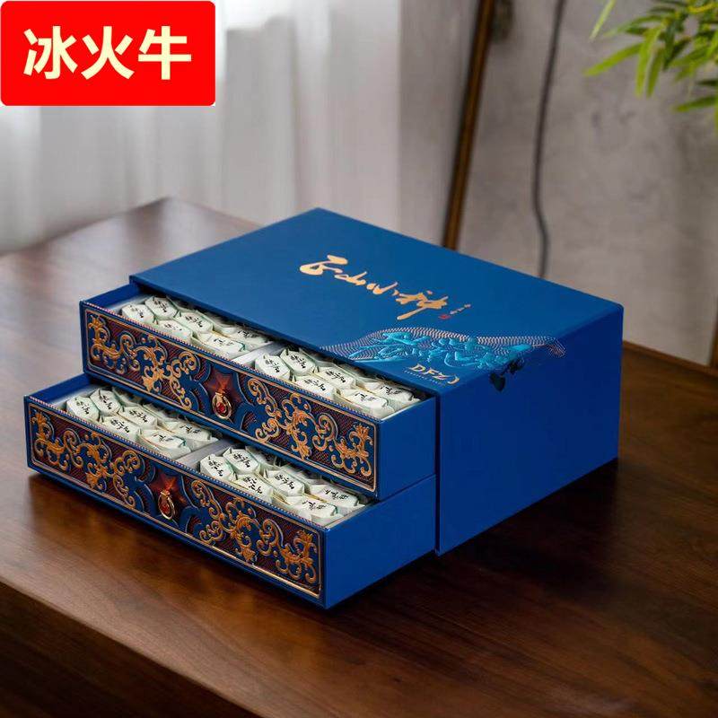 新款福建武夷山茶叶花果香小种桐木红茶双层礼盒500克装新茶