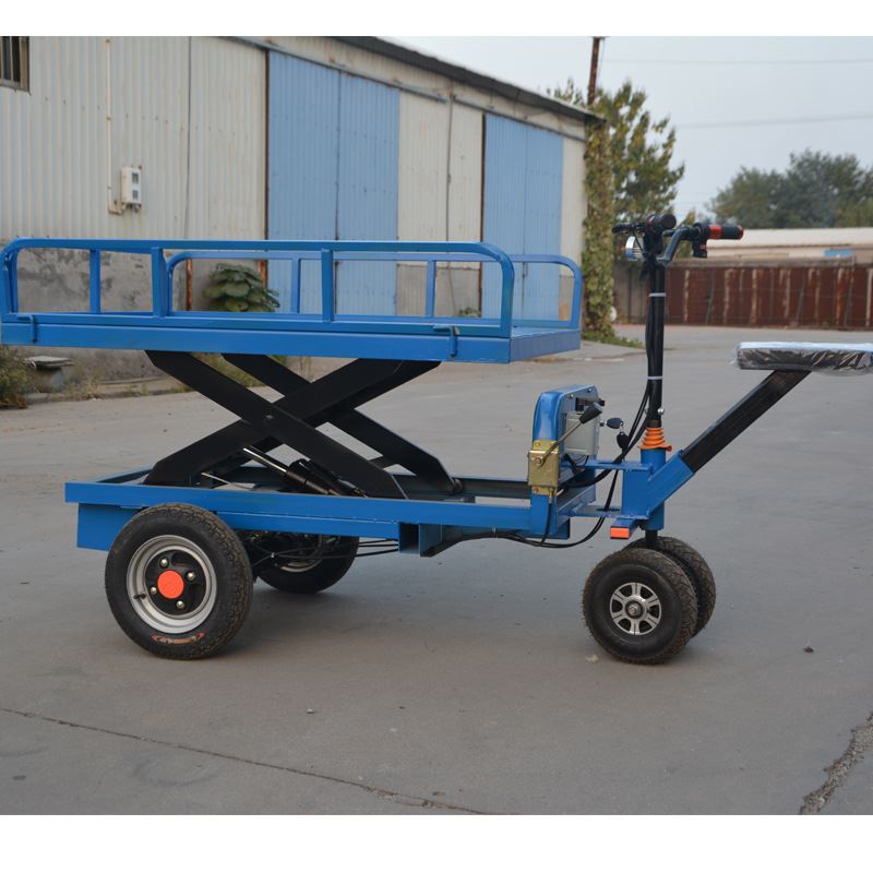 短途搬运电动工具车 座驾式平板运G输车 仓库货物运输平板车