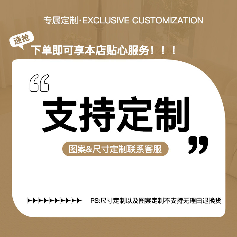 【嗨在家】定制 地毯客厅双层可拆洗地毯轻奢高级茶几卧室床前垫